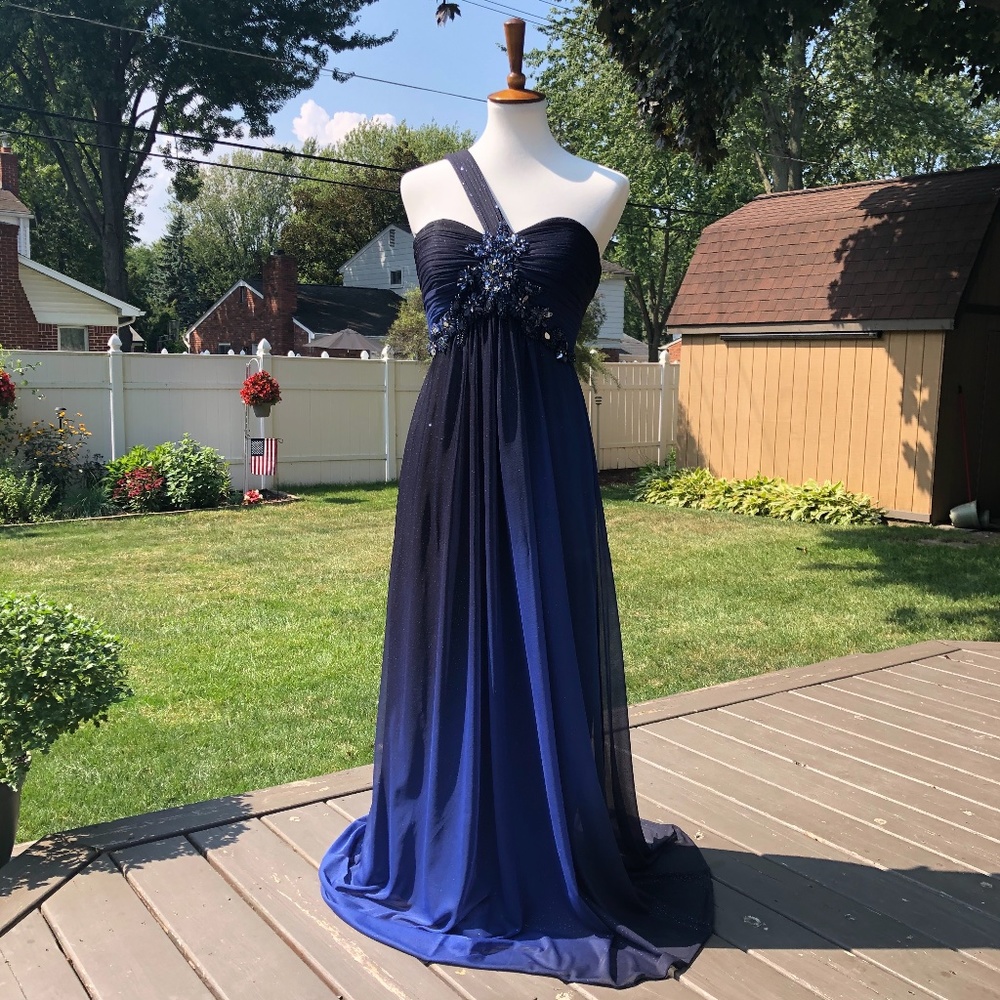 XSCAPE Embellished Prom Gown